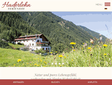 Tablet Screenshot of ferienhof-haderlehn.at